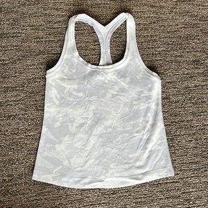 Lululemon tank - size 6 - white & grey camo